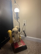 Snoopy Vintage Woodstock Lamp Phone Push Button Telephone