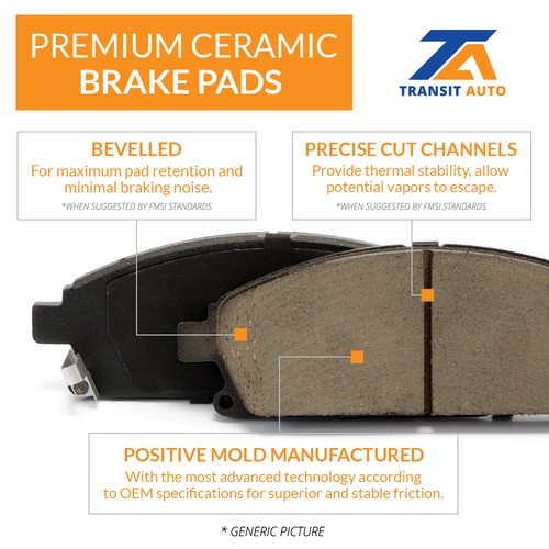 Front Hub Bearing Coated Brake Rotor & Pads Kit For Mercedes-Benz E350 E400 E250 - Picture 6 of 12