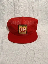 Vintage K-Brand Funk's G Hybrid All Mesh Snapback Trucker Hat Red USA Made VG