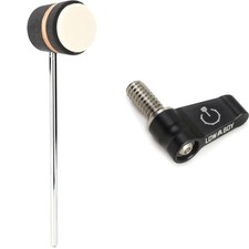 Low Boy Felt Daddy Bass Drum Beater with 1/4" Power Switch - Lightweight, Black