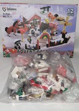 GoGonova Christmas Farm Animal Advent Calendar New No Box 12Toys Building Blocks