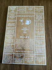 Hammer + Axe Wooden Drinkopoly Board Game - Man Cave-Bar Decor Hanging