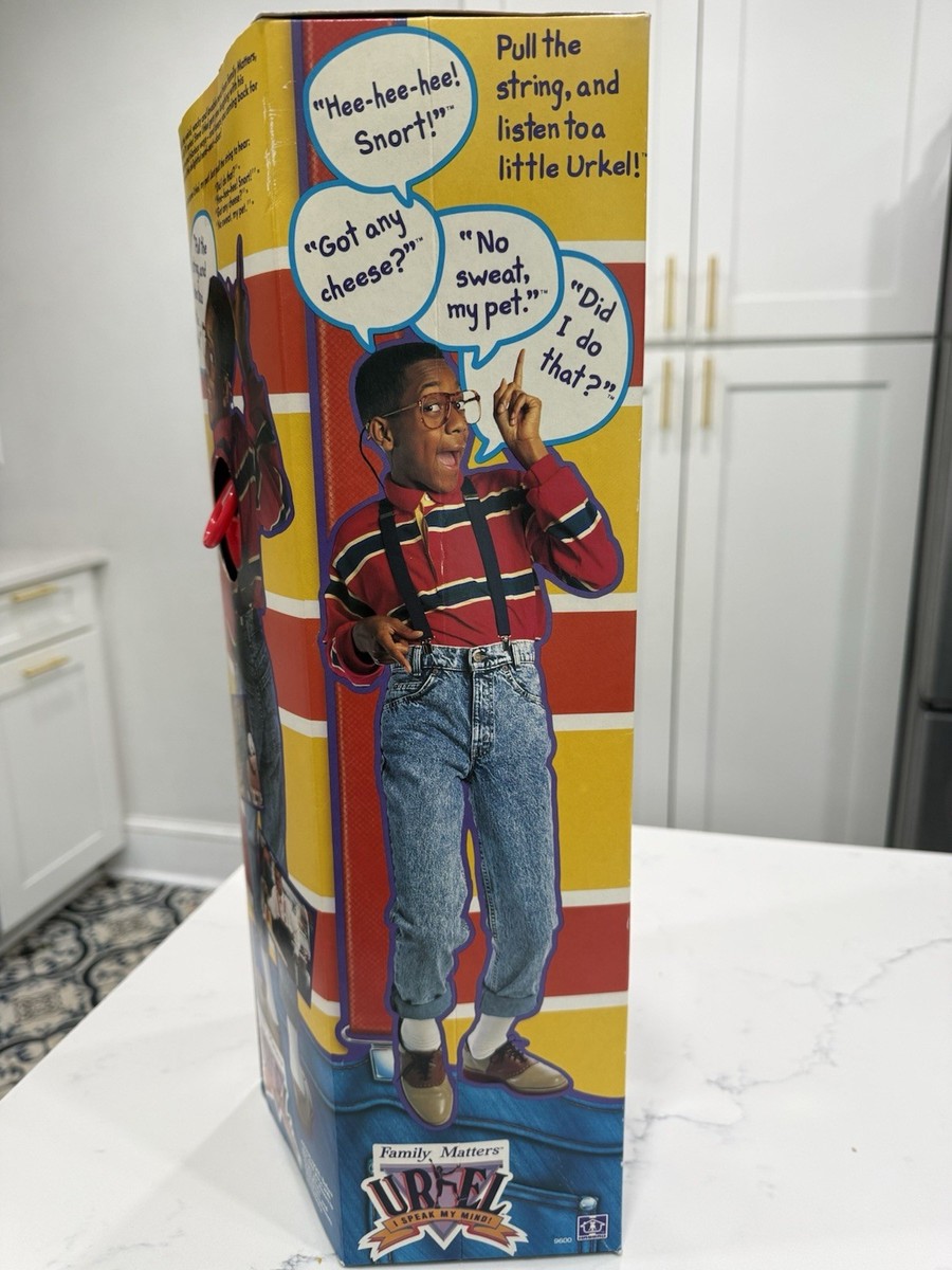1991 Hasbro Family Matters Steve Urkel Talking Doll Sealed. Voice