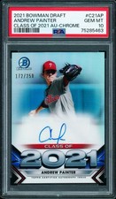 2021 BOWMAN CHROME #C21AP ANDREW PAINTER CLASS OF 2021 AUTO #172/250 PSA 10 GEM