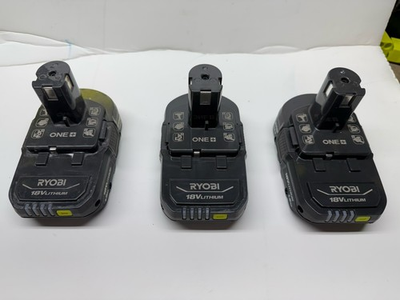 #ad Ryobi ONE 18V Li Ion 1.5Ah Battery Pack Lot of 3 Used amp; working $50.00