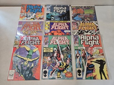 Marvel Comic Book Alpha Flight Issues 2-4, 17, 18, +  Annuals  Lot Of 9 Comics 