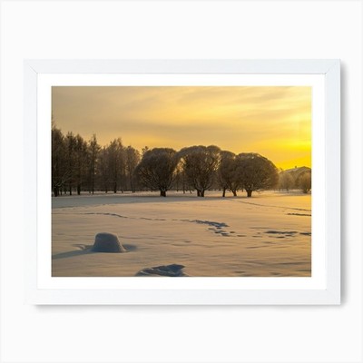 Sunset In The Park Art Print Framed Wall Art Poster Canvas Print Picture