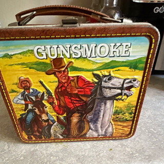 Gunsmoke Collectible Pre 1970 Metal Lunchbox with Matching Thermos