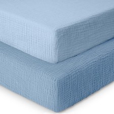 Baby Crib Sheets,Muslin Crib Sheet Girls,Boys,Crib Sheet,Breathable Toddler B...