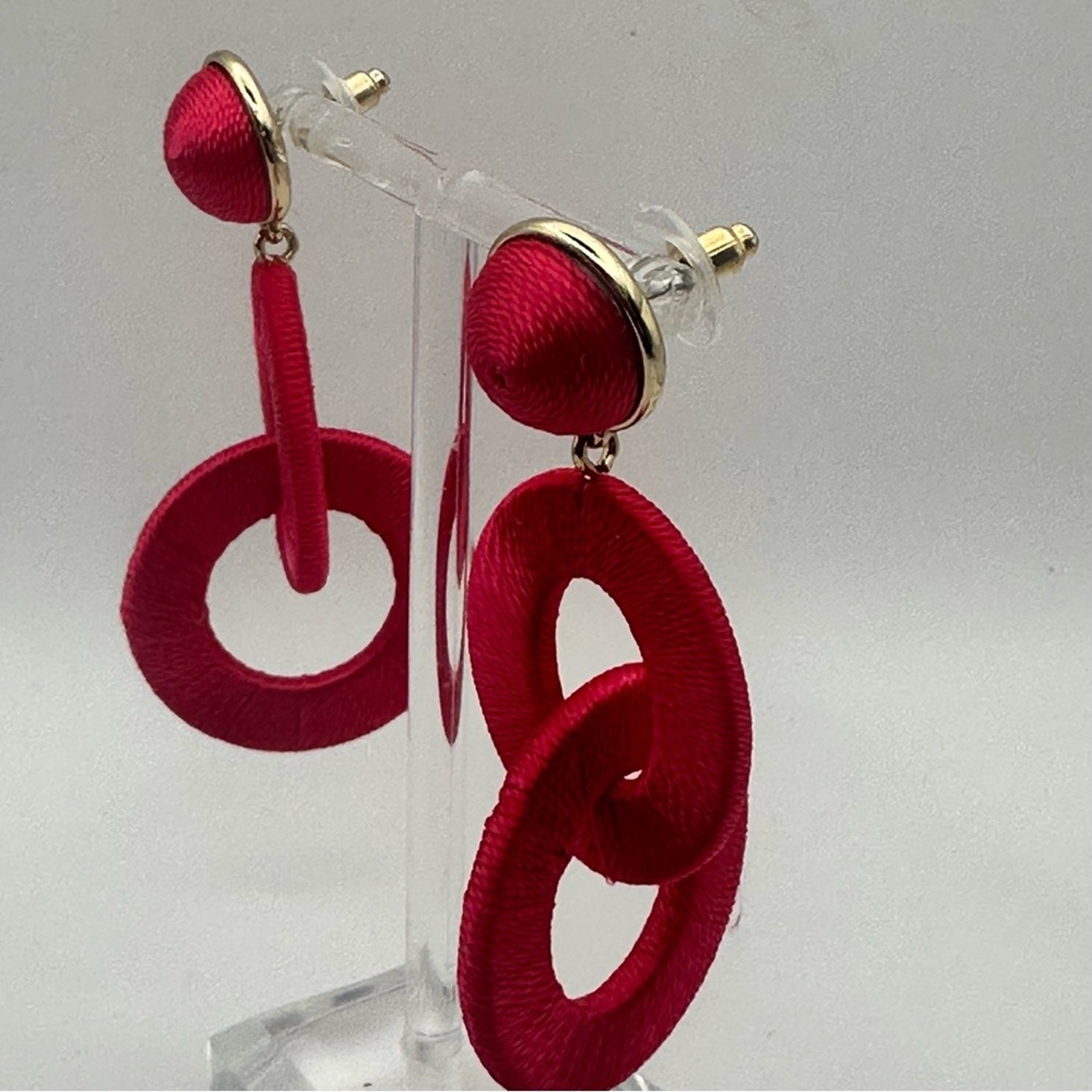 J Crew Interlocking Hoops Earrings Dangle Hoop Ca… - image 6