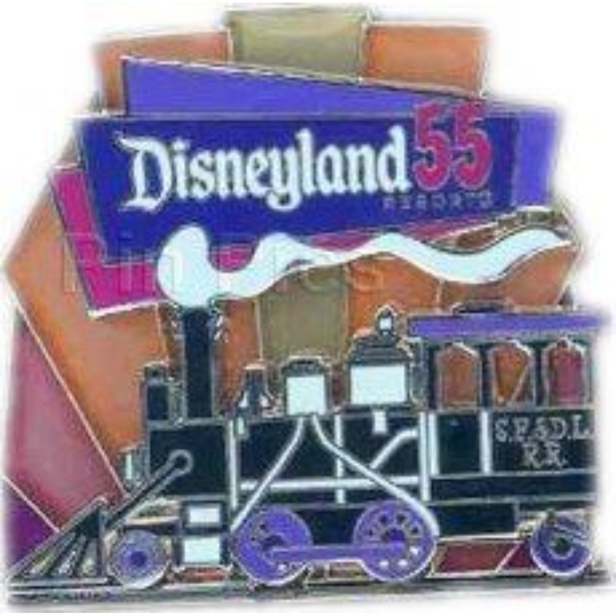 Disney Pin Santa Fe Railroad Train 55th Anniversary Cast POM Retro LE 76081