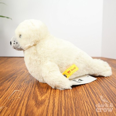 Steiff Soft Cuddly Friends Aro Heulen Baby Seal Pup 10'' Plush New Tags #063886