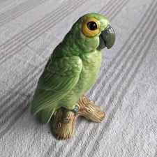 Quon Quon Ceramic Green Parrot Vintage 5.5