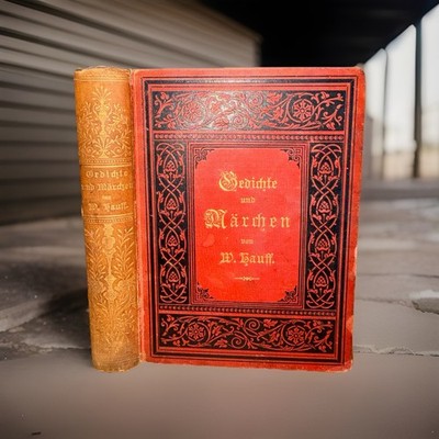 1890 Wilhelm Hauff Gedichte und Märchen German Fairy Tales Illustrated Antique