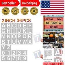 Durable 2 Inch Letter and Number Templates Set - Perfect for DIY Art Projects