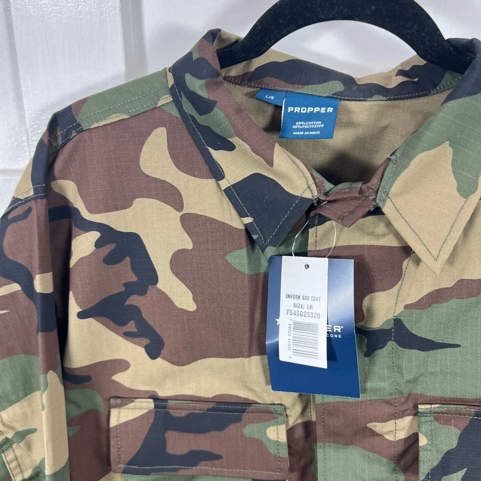 Propper Men's Woodland Camo Uniform BDU Coat Jacket LR - Image 3 of 4