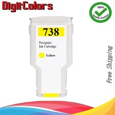 Yellow Ink Cartridge for HP 738 676M8A 300ml for for DesignJet T850 T950