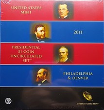 Set of 8 Coins - 2011 $1 United States Mint Uncirculated Presidential Set (New)