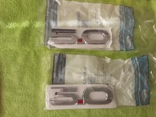 T5 003 Ford Racing Fender Emblem 5.0 Oem Chrome Stick-on Pair Mustang Gt 15-26