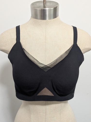 Honeylove Crossover Wireless Black Smoothing Seamless Max Support Bra MEDIUM