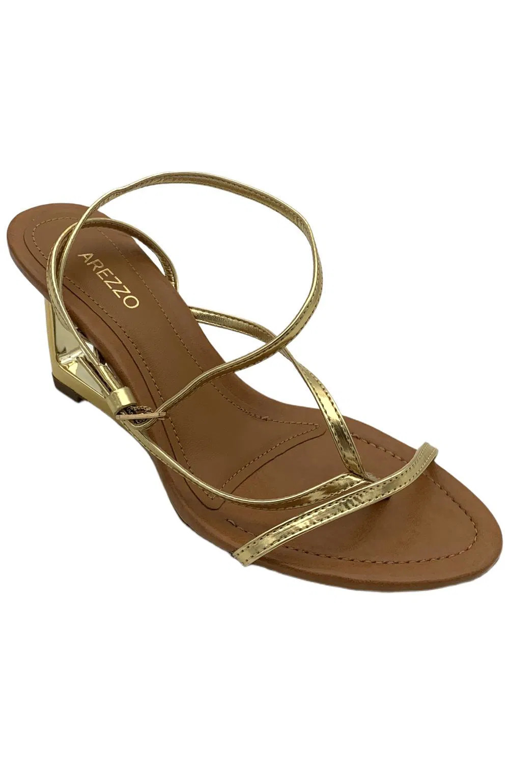 Arezzo Womens Frankie High Geometric Heel Gold 8790₽