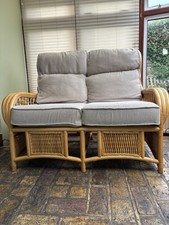 Light oak Rattan Conservatory Armchairs