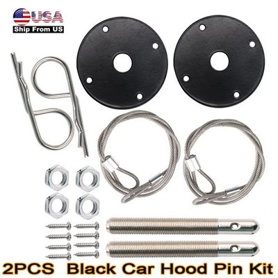 Universal Hood Pins - Racing Car Bonnet Lock Latches Modified Kit Heavy-Duty