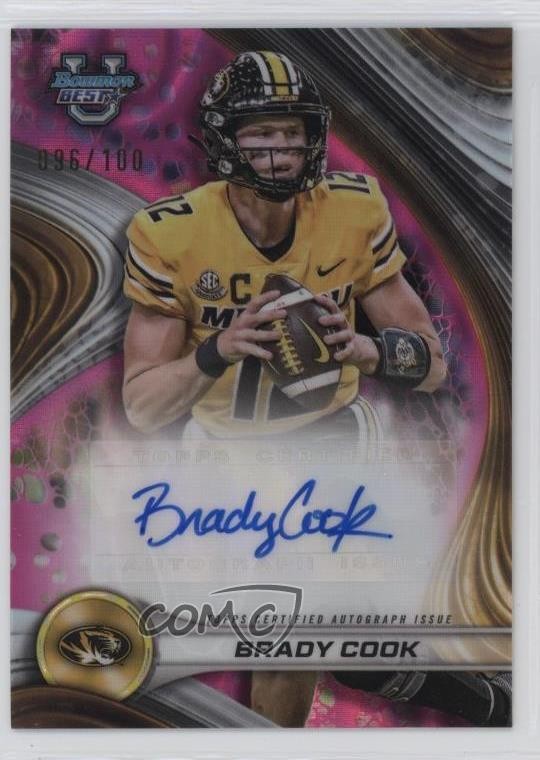 2024 Bowman U Best of Pink Lava Refractor 96/100 Brady Cook #BOA-BC Auto 3hd