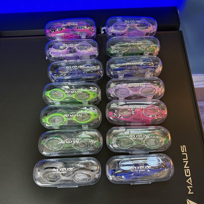 #ad Lot of 14 Aqua2ude Kids Swim Goggles Ages 6 Plus Assorted Colors Pool $59.99