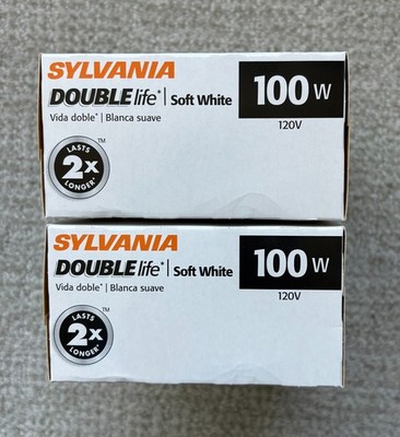 Old Style GE light bulbs. Set of 8 ( 2 packs of 4) 100w 2x Life