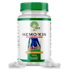 SPF HEMOKIN Ultra Hemorrhoid and Fissure Relief Supplement 1000mg Sangre de D...