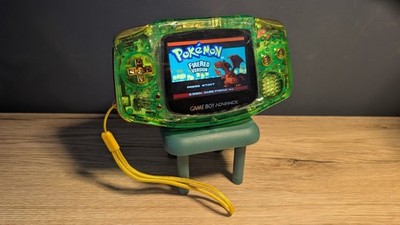Game Boy Advance Custom Zelda-Themed Crystal Green IPS V4 Screen + free Extras