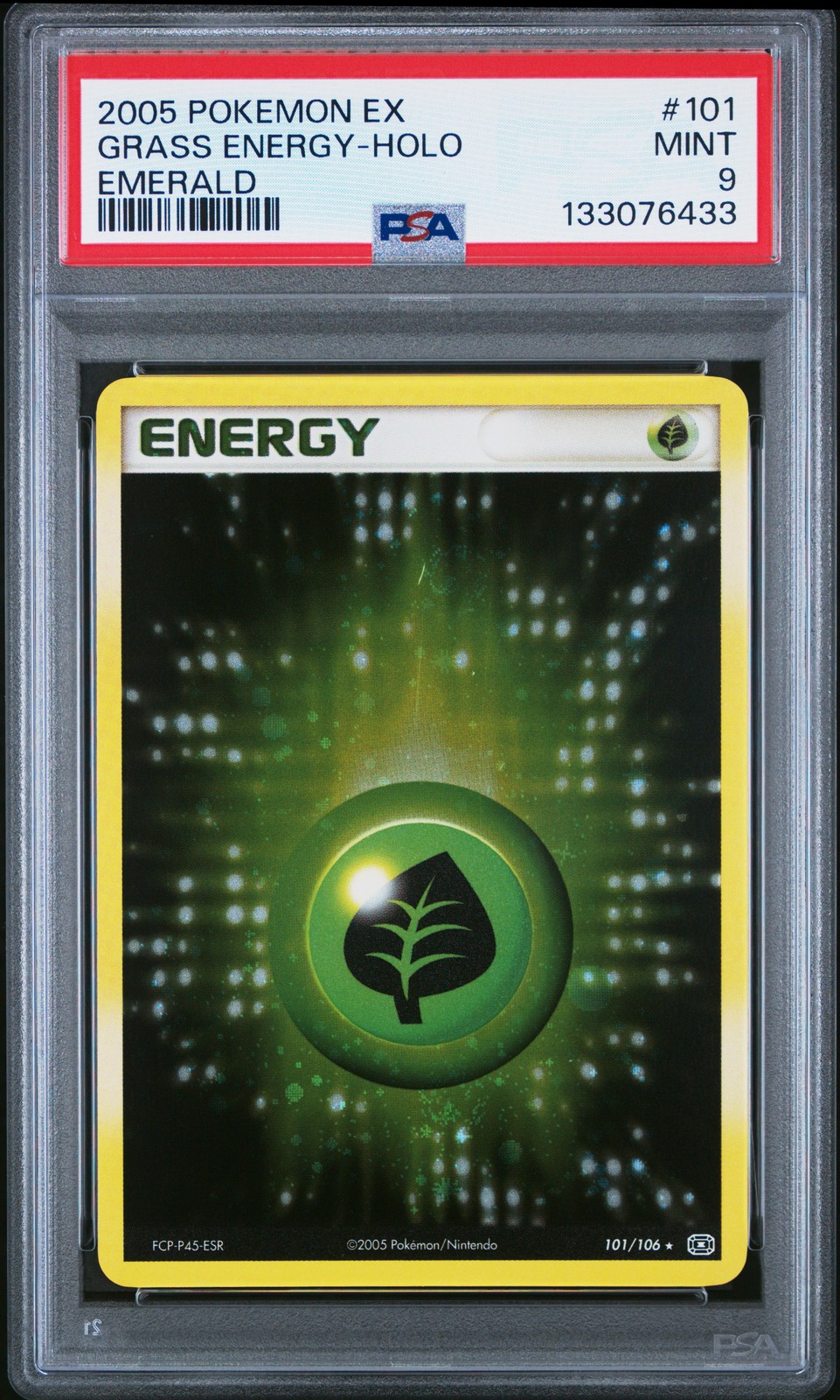 2005 Pokemon Ex Emerald #101 Grass Energy-Holo Emerald PSA 9