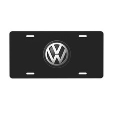 New Volkswagen Marque License Emblem Black 6x12 Inch Aluminum Made In Usa