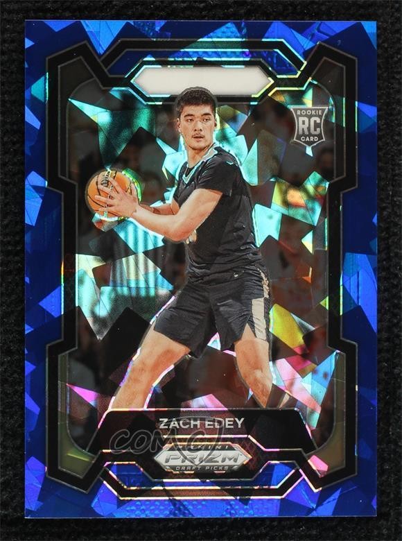 2024-25 Panini Prizm Draft Picks Blue Ice 37/99 Zach Edey #1 Rookie RC 19fe