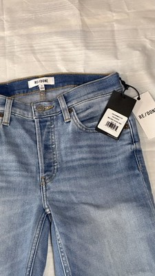 RE/DONE Hacienda Mid Rise Straight Jeans Blue Medium Wash Denim 5-Pocket Women