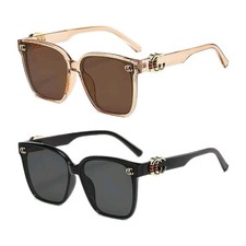 Classic Polarized Round Sunglasses Designer Style 2-Pair Set