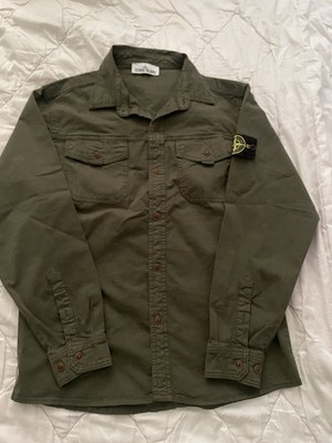 Stone Island Hemdjacke Grün Größe M Herren Neu