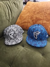 Famous Stars & Straps, New Era Embroidered Hats In Blue And White, Hard To Find!