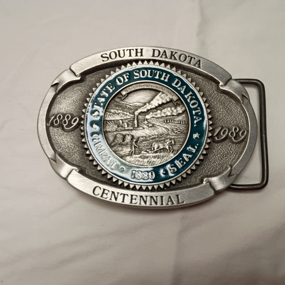 South Dakota Great Seal Centennial Limited Edition Belt Buckle D/D Vintage