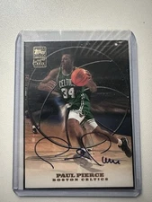1999-00 Topps Autographs Paul Pierce Celtics On Card Signed #PP Certified Auto