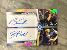 2025 Bowman Draft Billy Carlson Brady Ebel Chrome Prospect Dual Auto 35/99