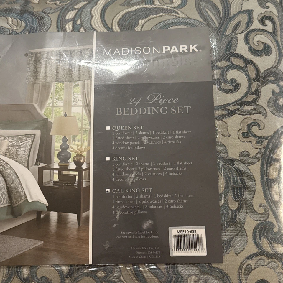 Juego de cama edredón de habitación Madison Park Essentials Brystol 24 piezas para todas las estaciones Foto 3 de 4