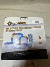 OZtrail 16 Piece Melamine Ware Dinner Set Service for 4
