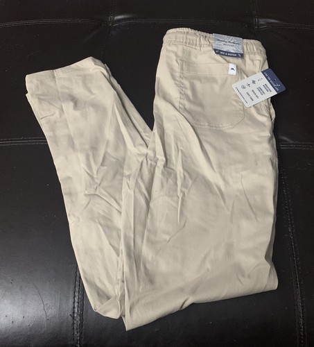 NWT Tommy Bahama Active Chino Pull On Pants Khaki Tan Boys Size L 10/12 J3
