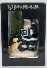 The Memory Company NFL Los Angeles Rams Santa with LED Tree w/Open Box