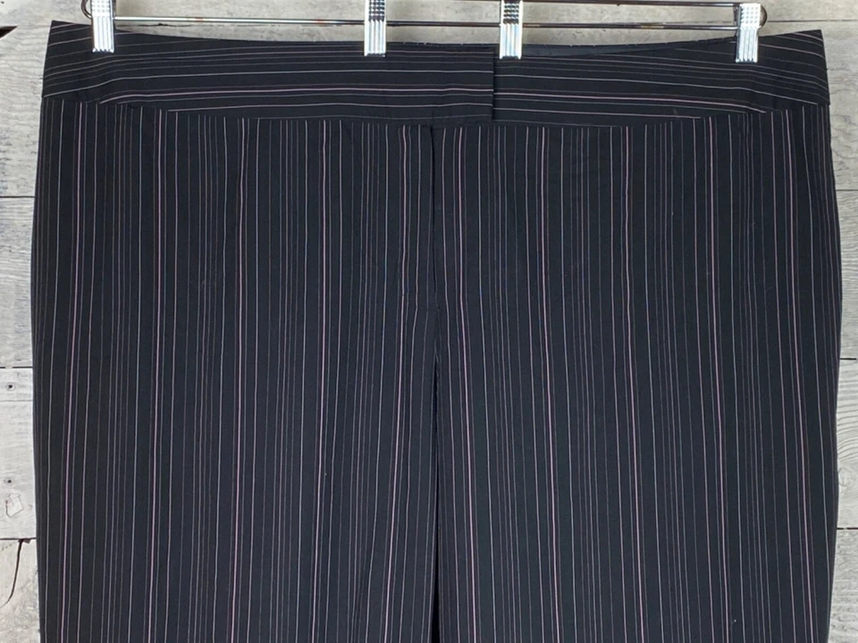 Studio 1940 Dress Pants Womens Plus 28W Straight Pinstripe Career Workwear - Image 2 of 4