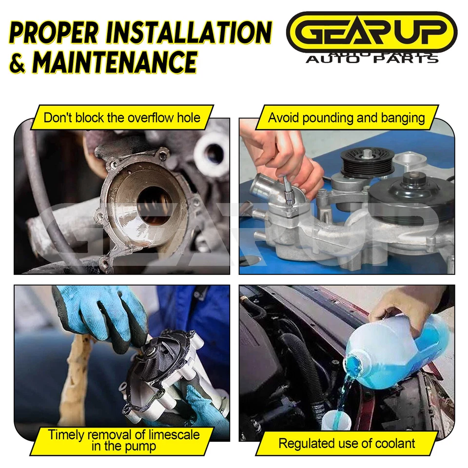 Water Pump w/Gasket For 1975-1977 Chevrolet C10 C20 C30 C50 K20 Suburban L6 4.8L - Image 4 of 4