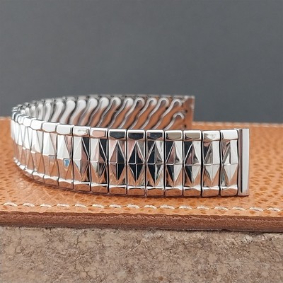 5/8'' 1960s Bellavance Stainless Steel Classic Stretch Unused Vintage Watch Band