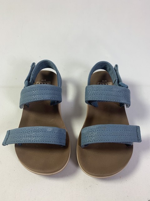 Reef Little Ahi Convertible Kids Sandals in Tan With Blue Straps Size 9-10. for sale online | eBay